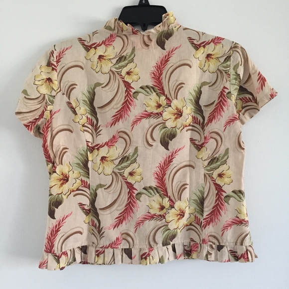 RARE! Vintage Oscar Oscar de la Renta Floral Top - Picture 6 of 8
